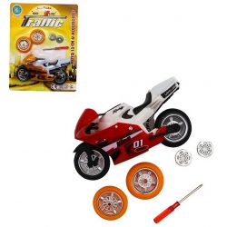 MOTO 13 CM AVEC ACCESSOIRES