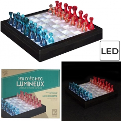 JEU D ECHEC TRANSPARENT LED