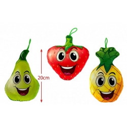 PELUCHE FRUIT 3 ASSORTIS 20 CM