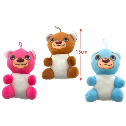 PELUCHE OURS 15 CM 3 COLORIS