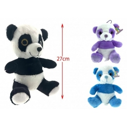 PELUCHE PANDA 27 CM 3 COLORIS