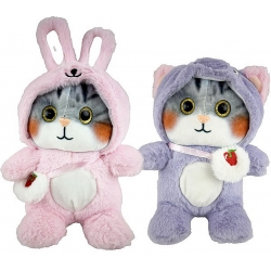 PELUCHE CHAT CAPUCHE 15 CM