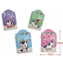 CARNET LICORNE 14*10 CM