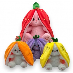 PELUCHE LAPIN FRUIT 23 CM