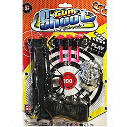 REVOLVER 20 CM AVEC 3 FLECHES