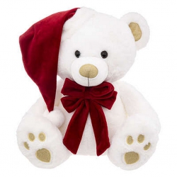 PELUCHE OURS BONNET NOEL 48 CM